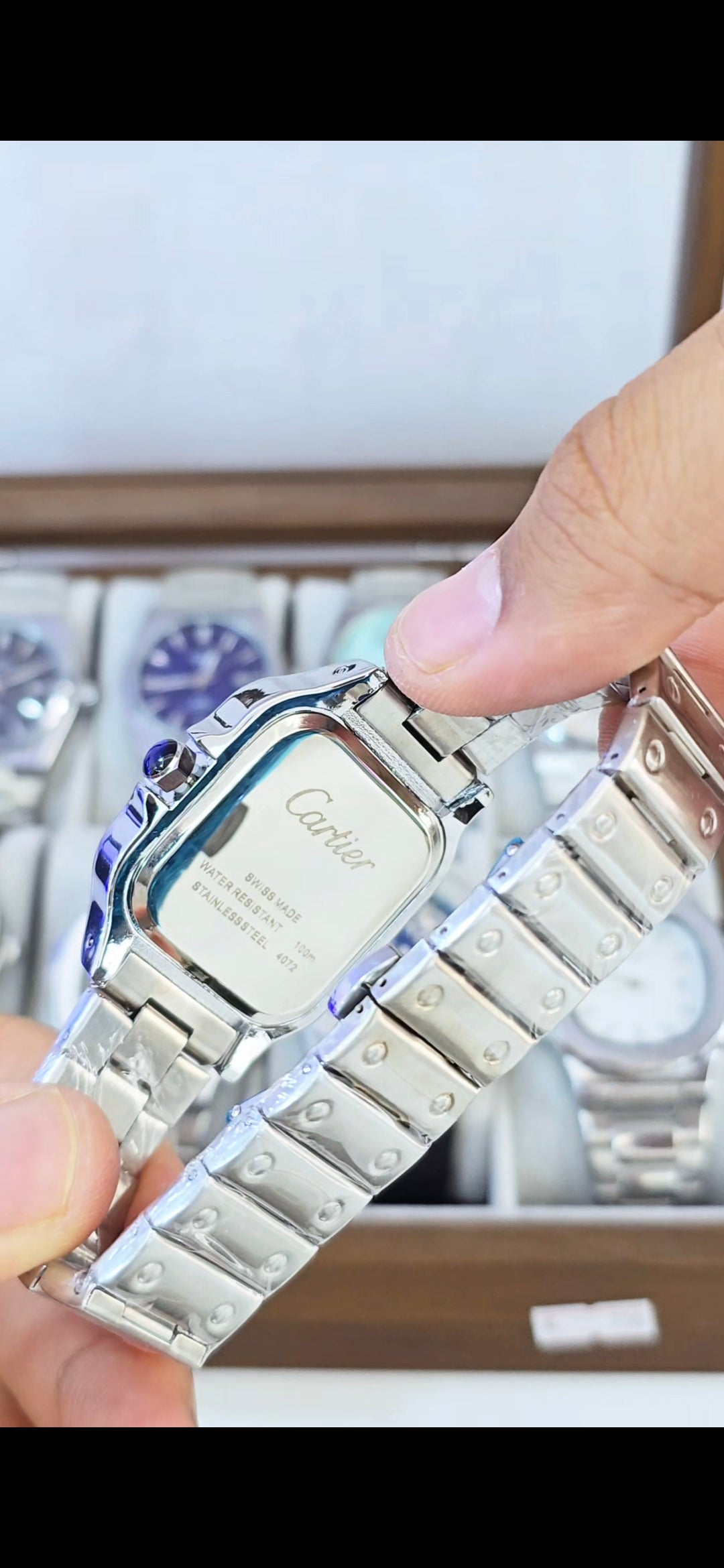 Montre CR – Bracelet Acier Argenté