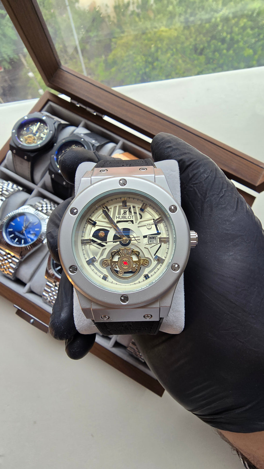 Montre Hublot Skeleton Blanc