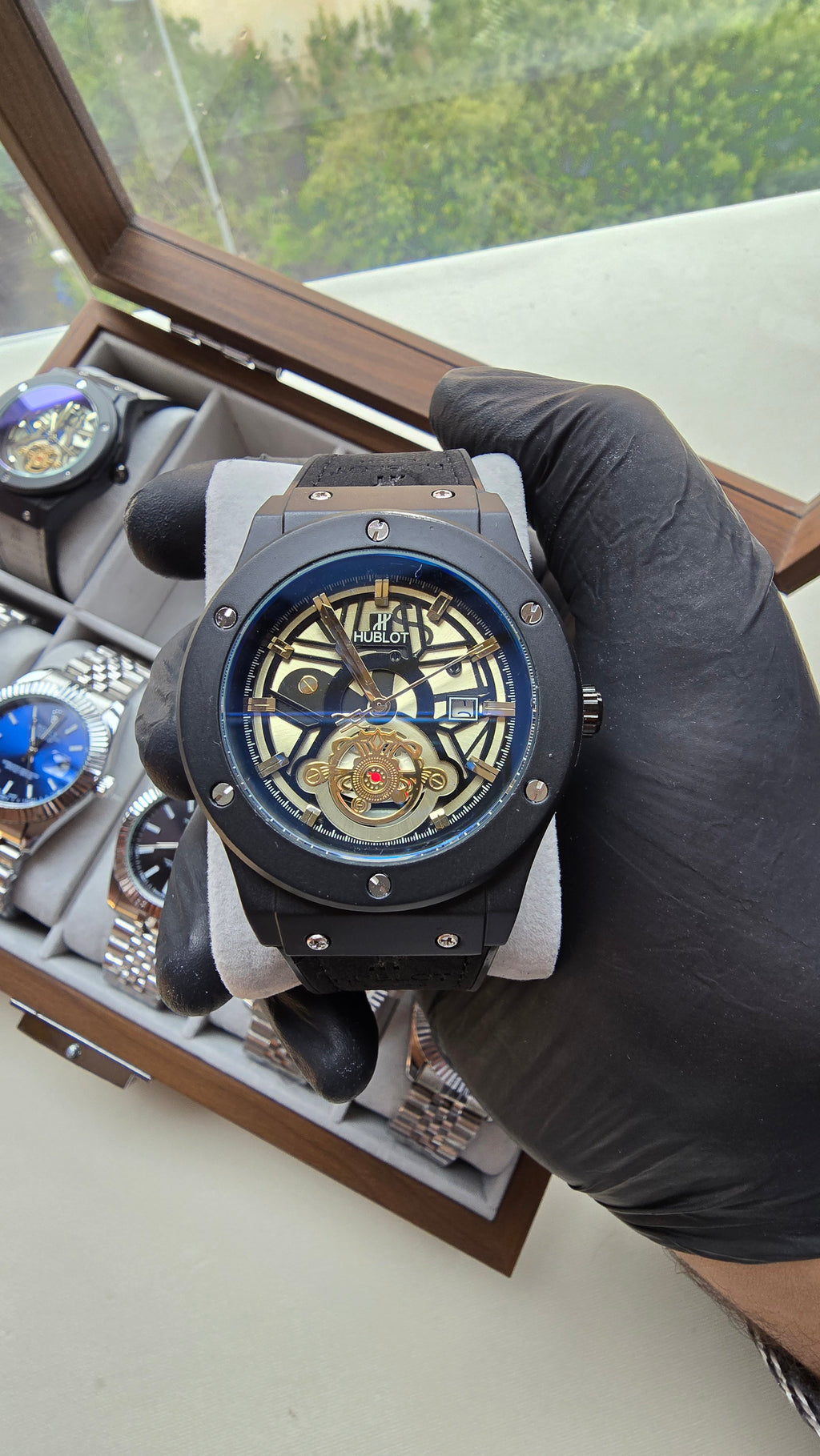 Montre Hublot Skeleton Noir