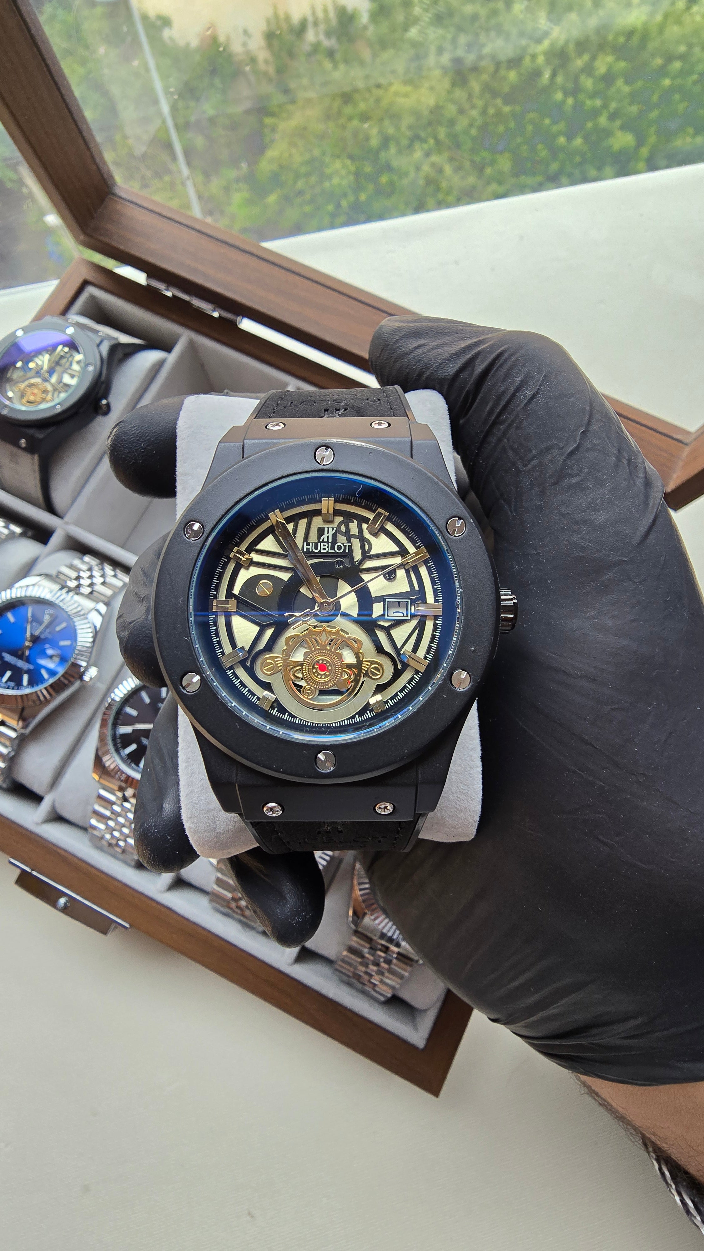 Montre Hublot Skeleton Noir