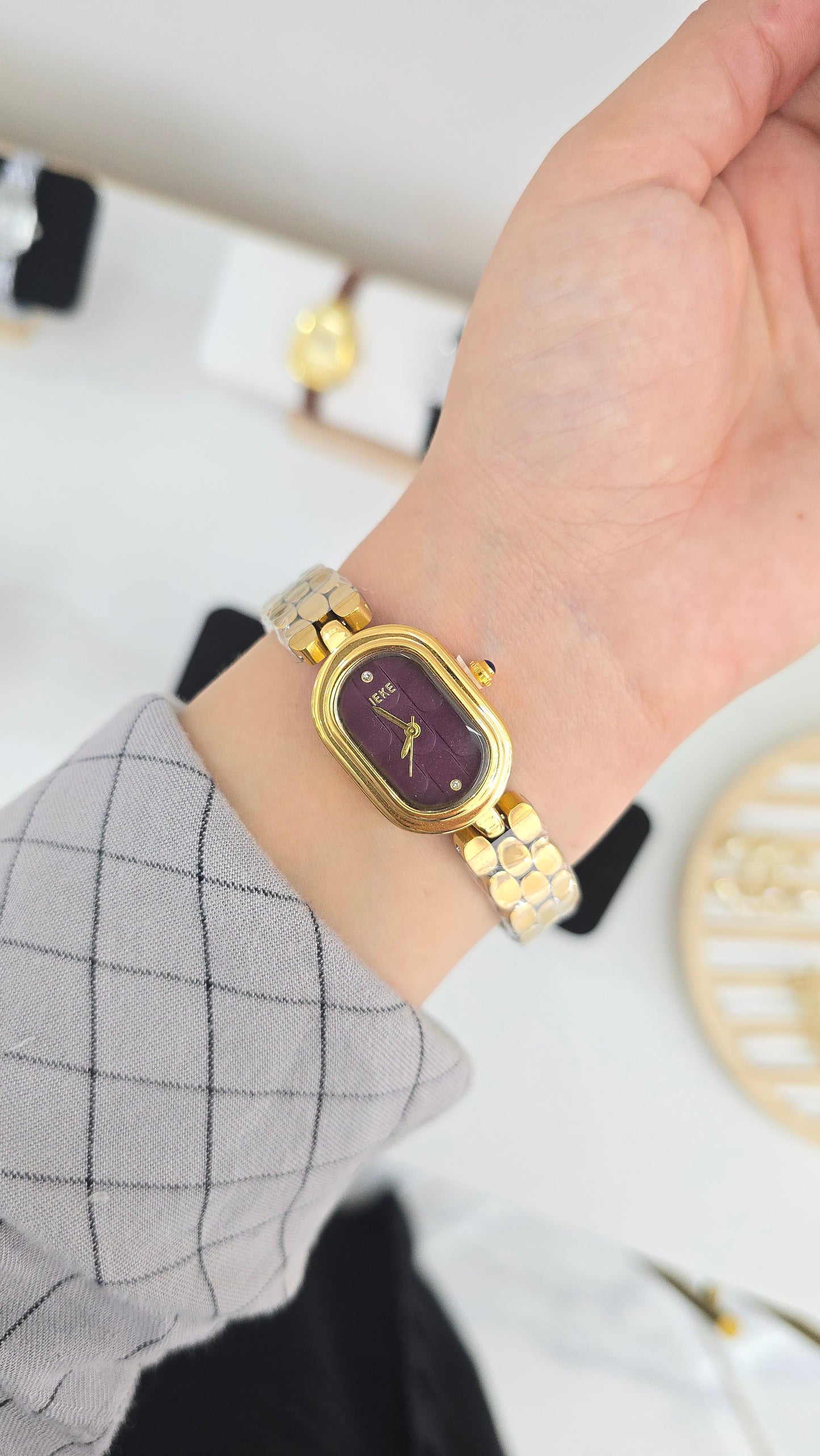 Montre IK - Doré Grenat + Boite original