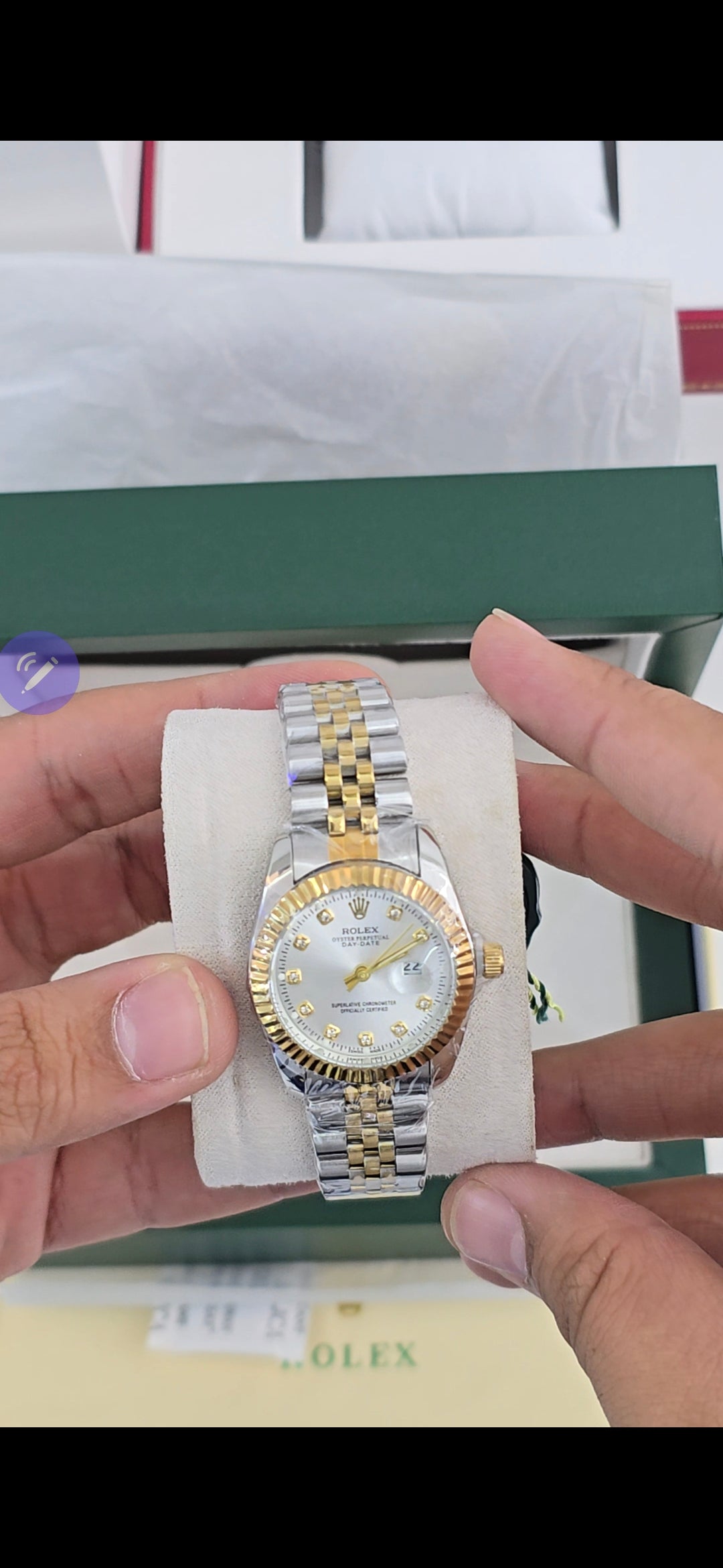 Montre RX- Doré_argenté (tableau blanc)