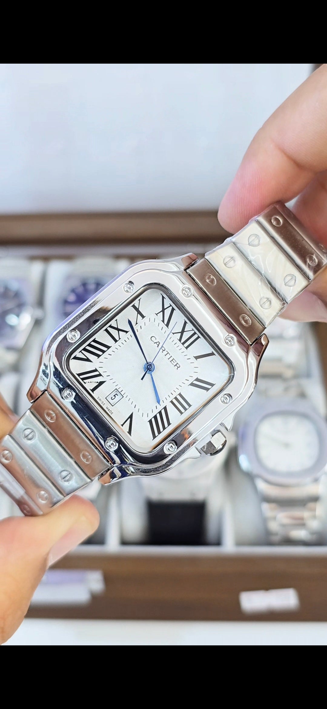 Montre CR – Bracelet Acier Argenté