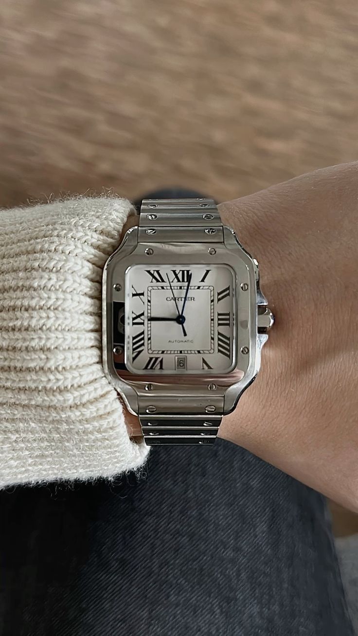 Montre CR – Bracelet Acier Argenté